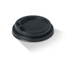 90mm PS COFFEE CUP LIDS BLACK TRAVEL